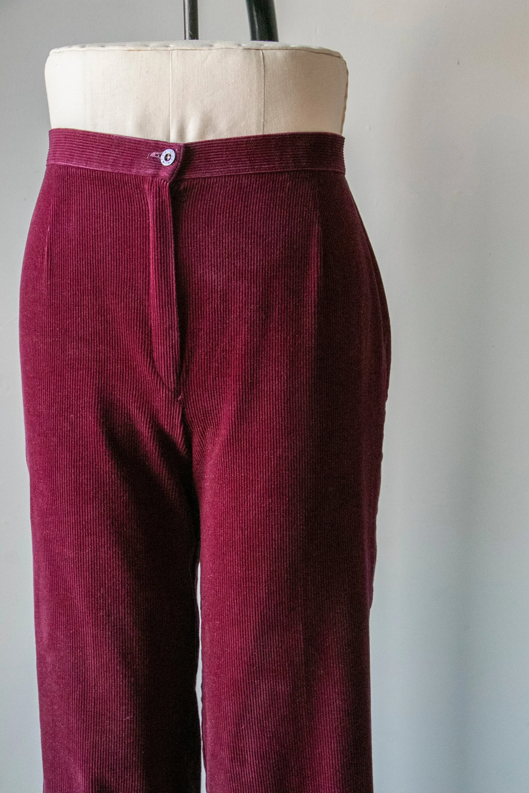 1980s Cords Corduroy Pants High Waist S / XS