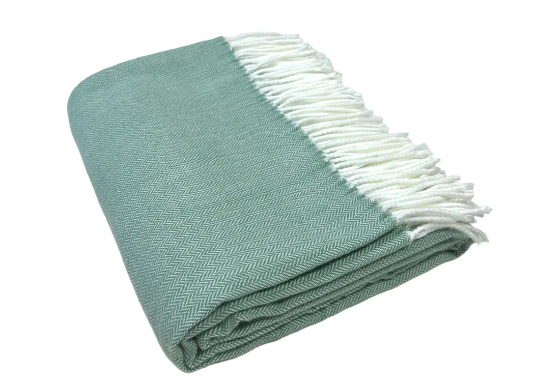 402 - Fringed Herringbone - 50" x 60"