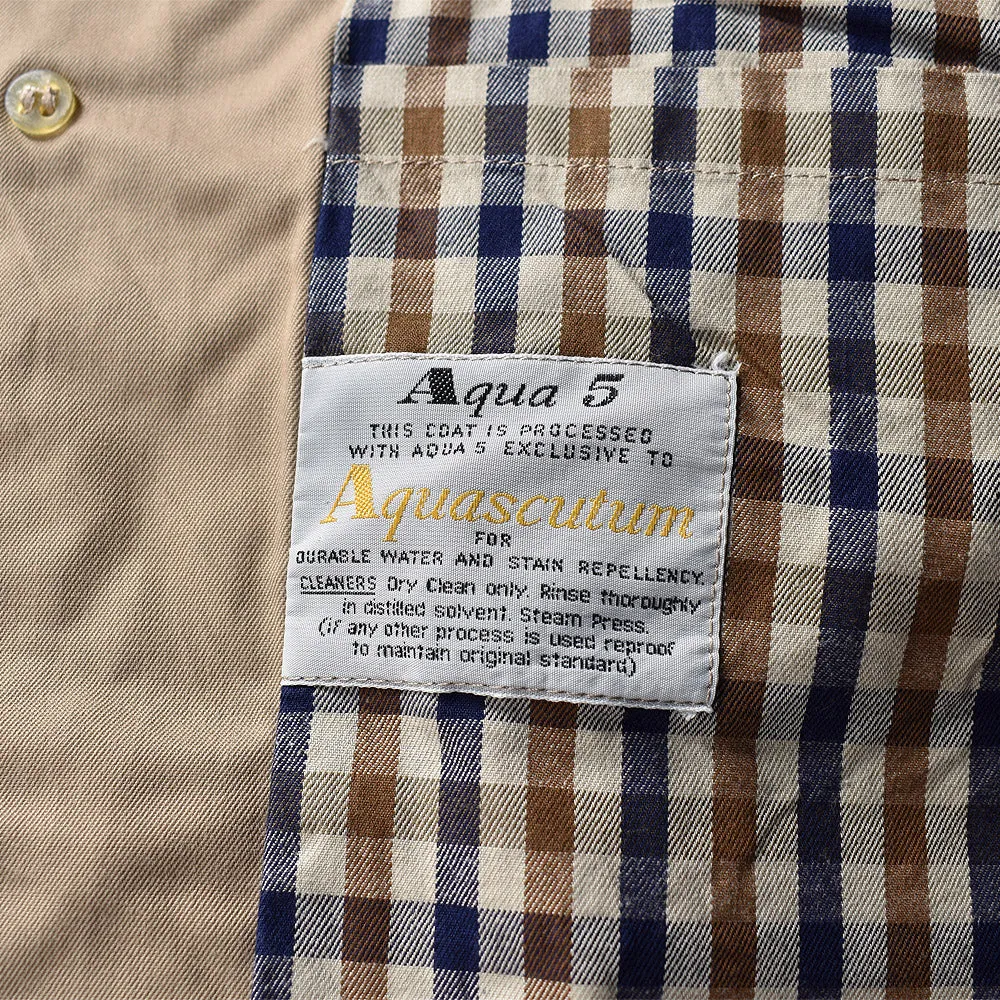 90’s Aquascutum クラブハウスチェックライナー ステンカラーコート 221027