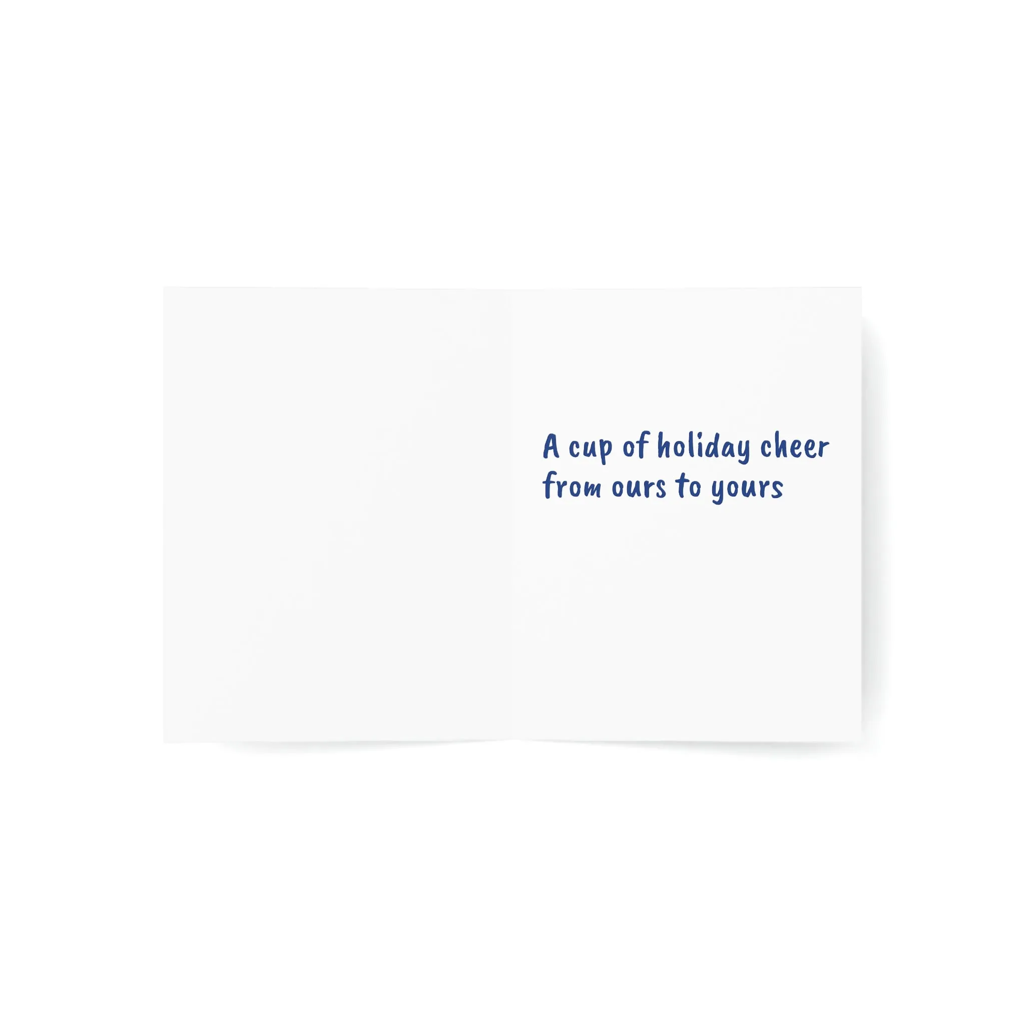 A Cup of Holiday Cheer Folded Greeting Cards (1, 10, 30, and 50pcs)