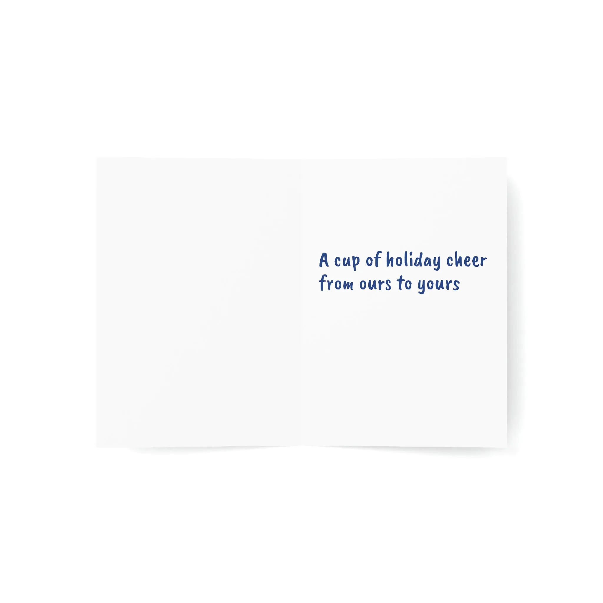 A Cup of Holiday Cheer Folded Greeting Cards (1, 10, 30, and 50pcs)