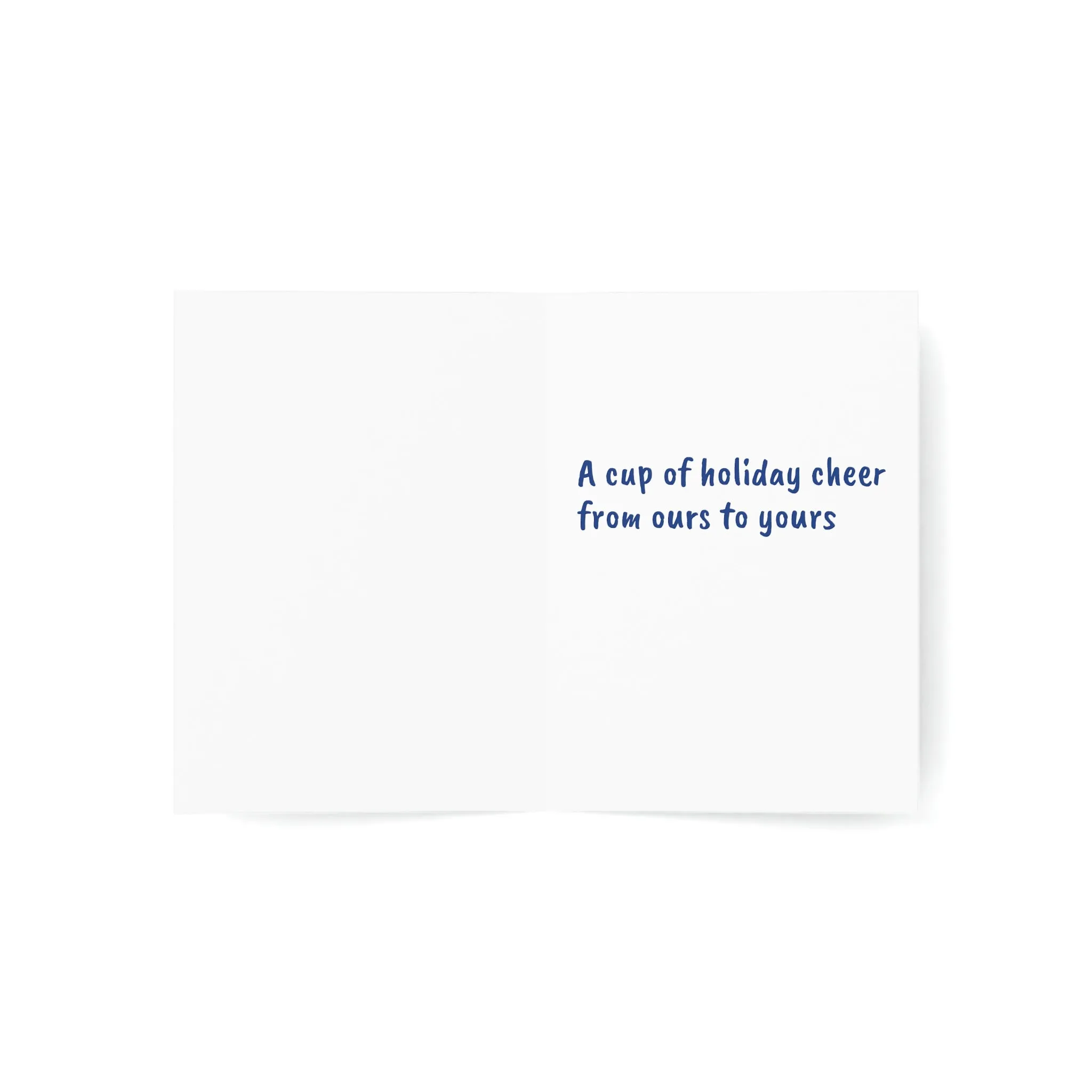 A Cup of Holiday Cheer Folded Greeting Cards (1, 10, 30, and 50pcs)