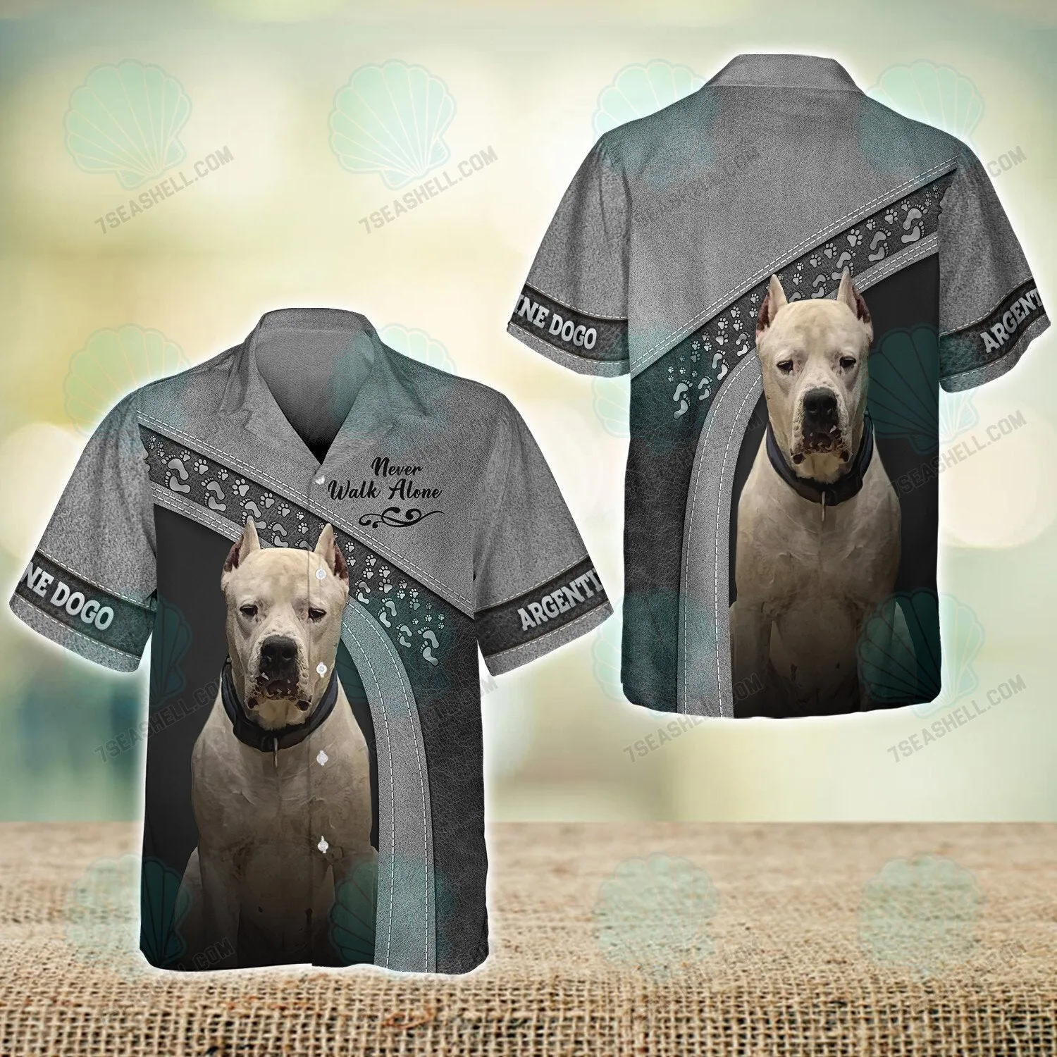 Argentine Dogo Love Never Walk Alone 3D Full Print Shirts, Christmas Dog Memorial Gifts for loss of Dog
