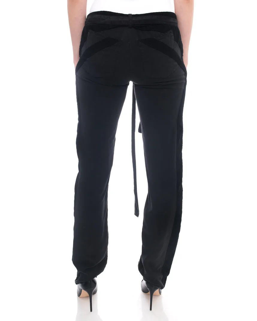 Balenciaga Spring 2002 Nicholas Ghesquiere Black Corduroy Pants - 38