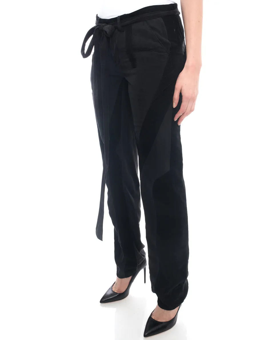 Balenciaga Spring 2002 Nicholas Ghesquiere Black Corduroy Pants - 38