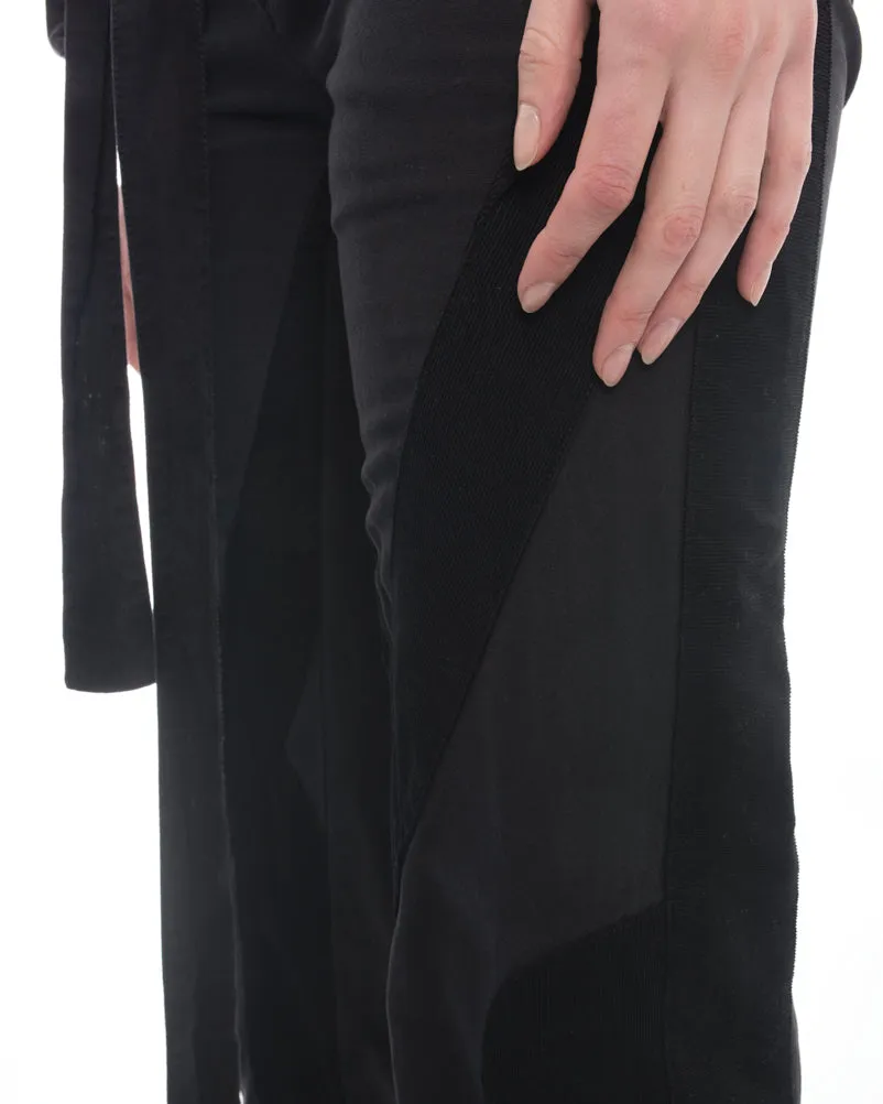 Balenciaga Spring 2002 Nicholas Ghesquiere Black Corduroy Pants - 38