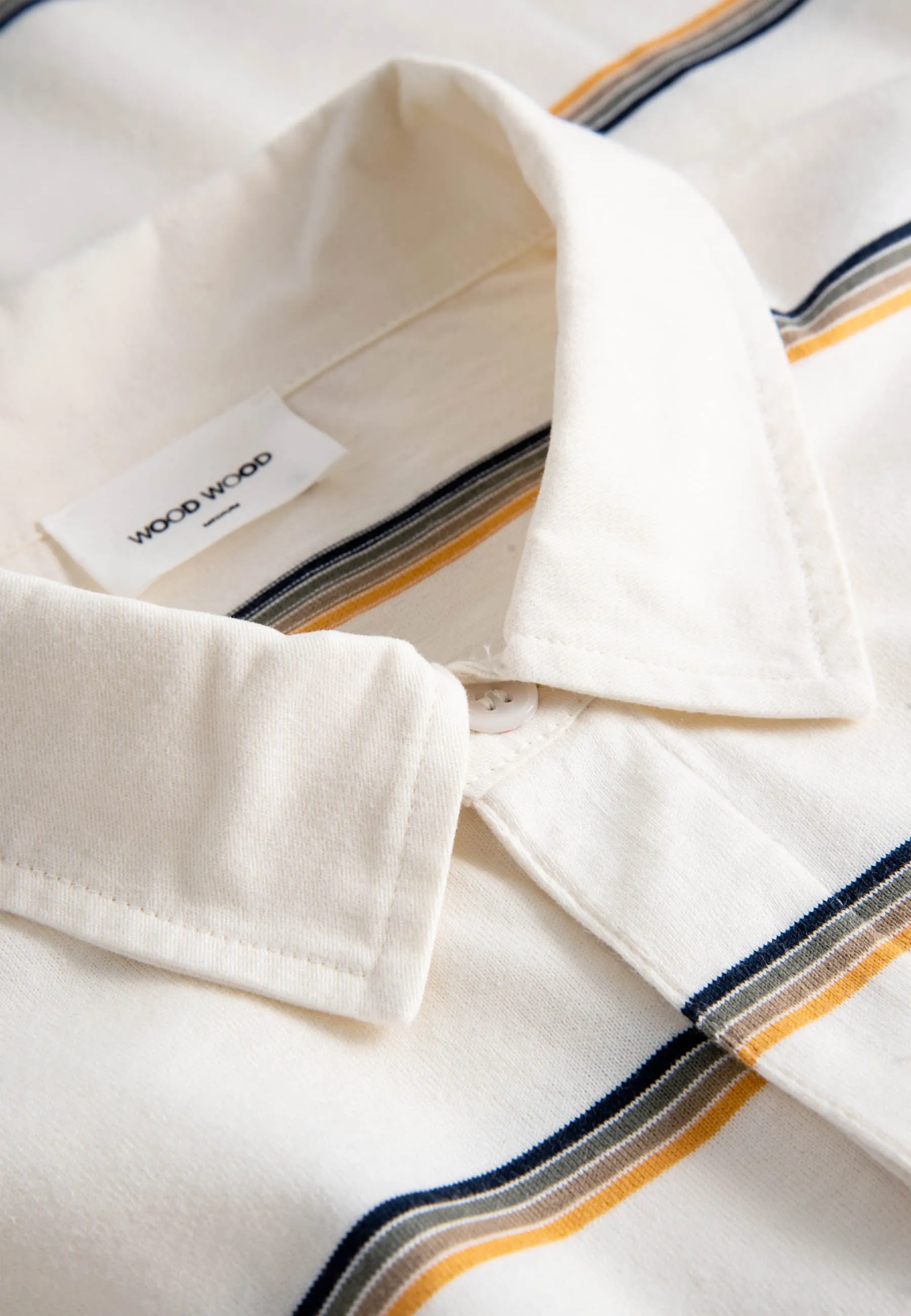 Beck Polo Long Sleeve - off white stripes