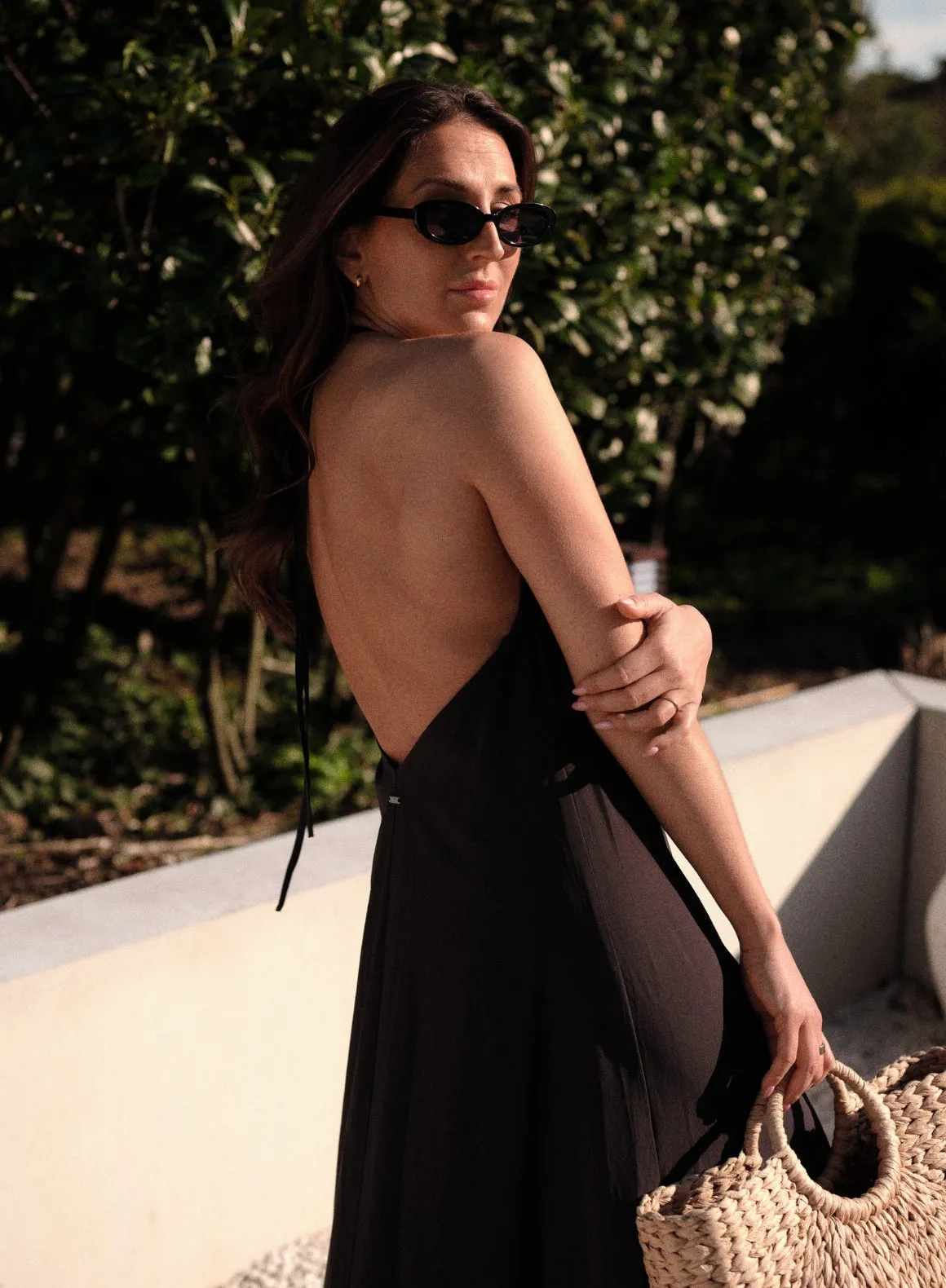 Black Flowy Long Dress