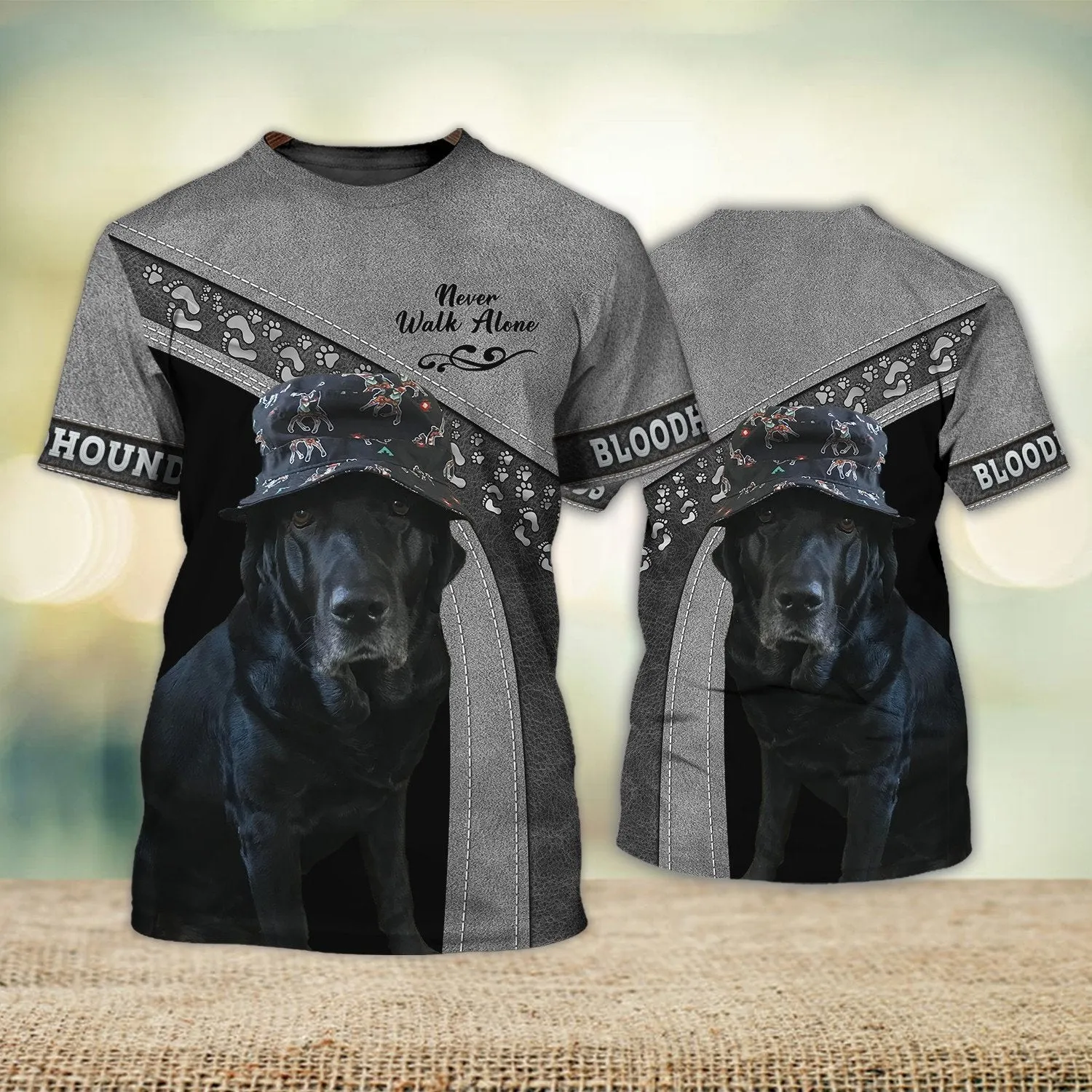 Bloodhounds Love Never Walk Alone 3D Full Print Shirts, Dog Memorial Gifts for loss of Dog