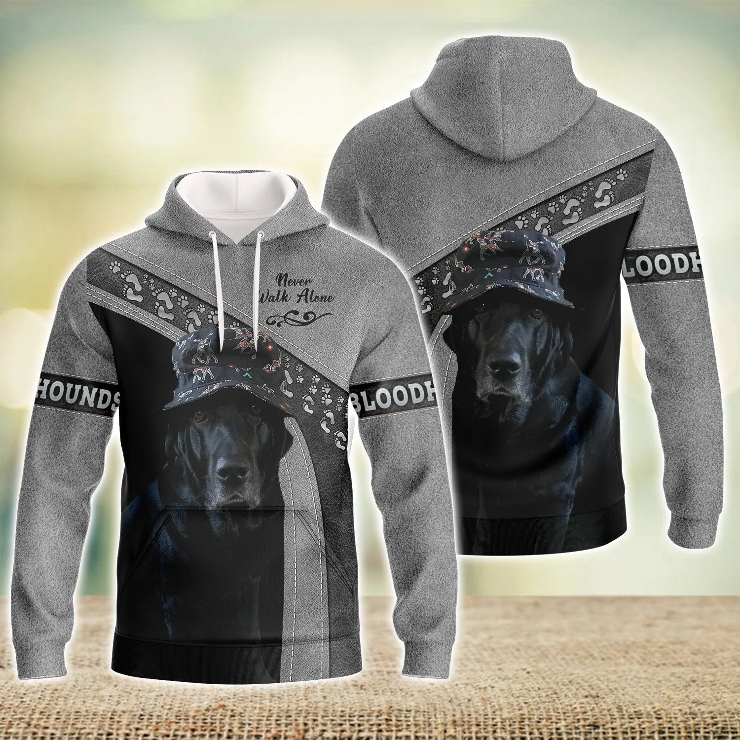 Bloodhounds Love Never Walk Alone 3D Full Print Shirts, Dog Memorial Gifts for loss of Dog