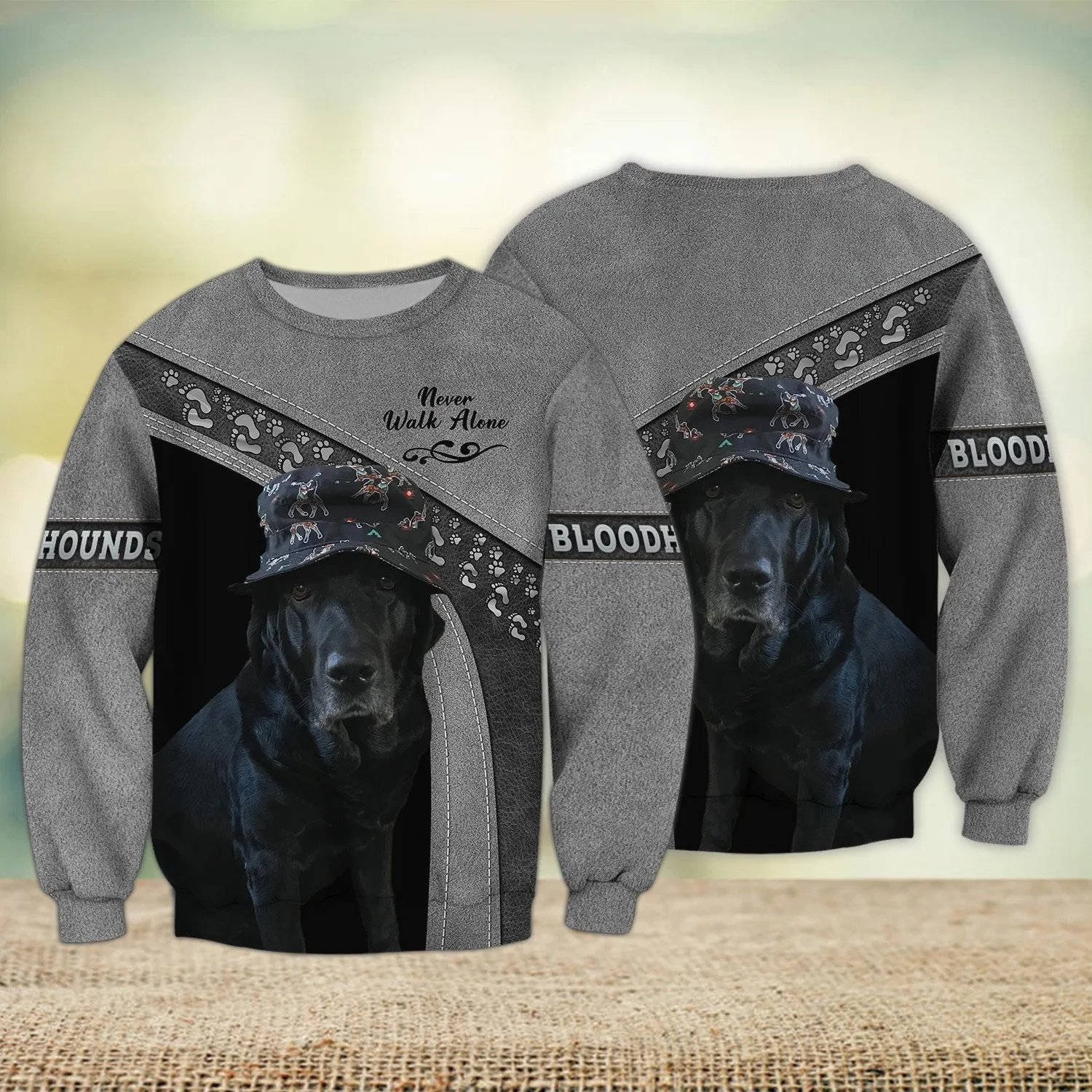 Bloodhounds Love Never Walk Alone 3D Full Print Shirts, Dog Memorial Gifts for loss of Dog