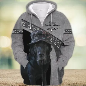 Bloodhounds Love Never Walk Alone 3D Full Print Shirts, Dog Memorial Gifts for loss of Dog