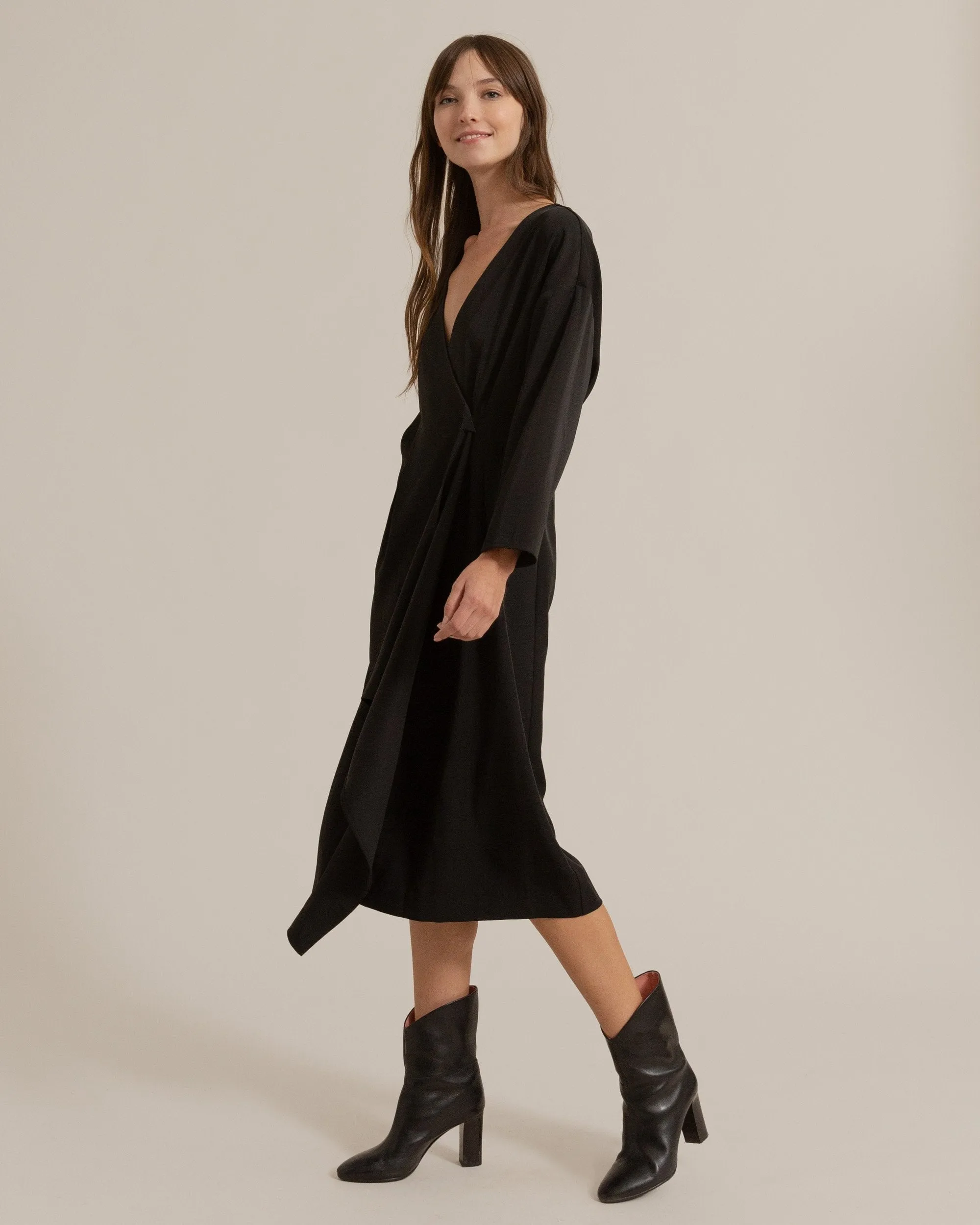 Brendolyn Button-Front Wrap Dress