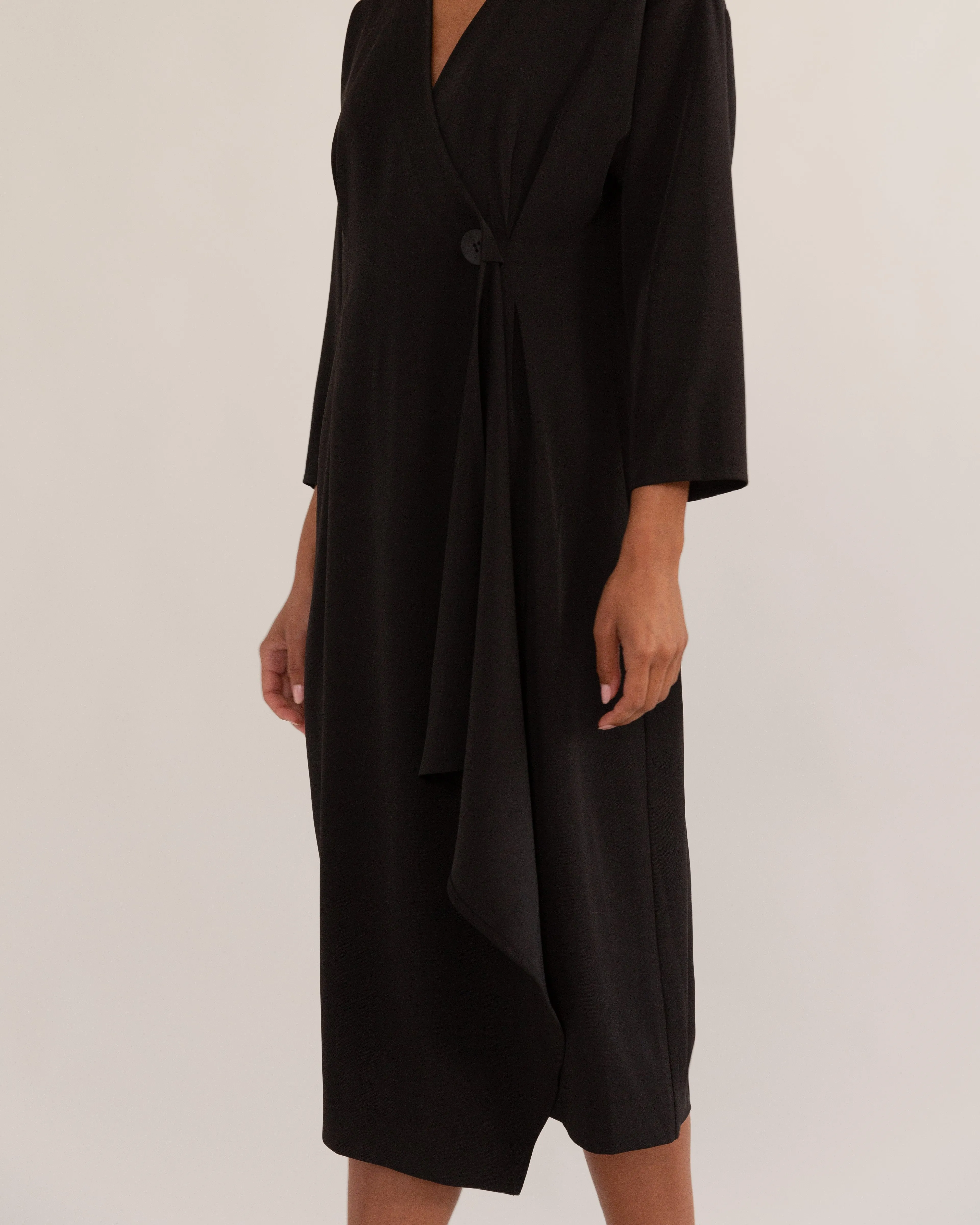 Brendolyn Button-Front Wrap Dress
