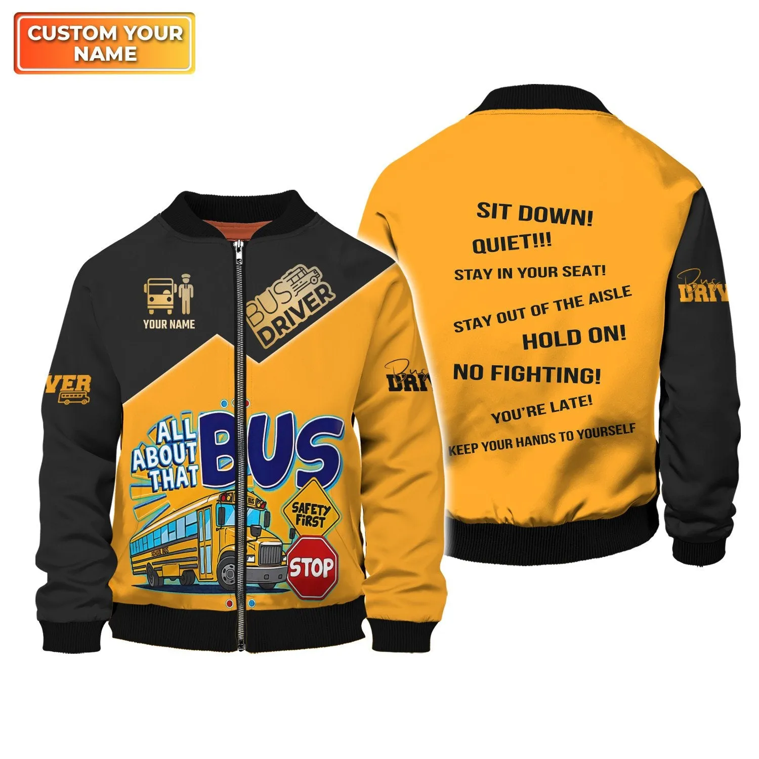 Bus Driver Custom 3D Sweatshirt Shirts School Bus 3D Full Print Shirt School Bus, Christmas Gift