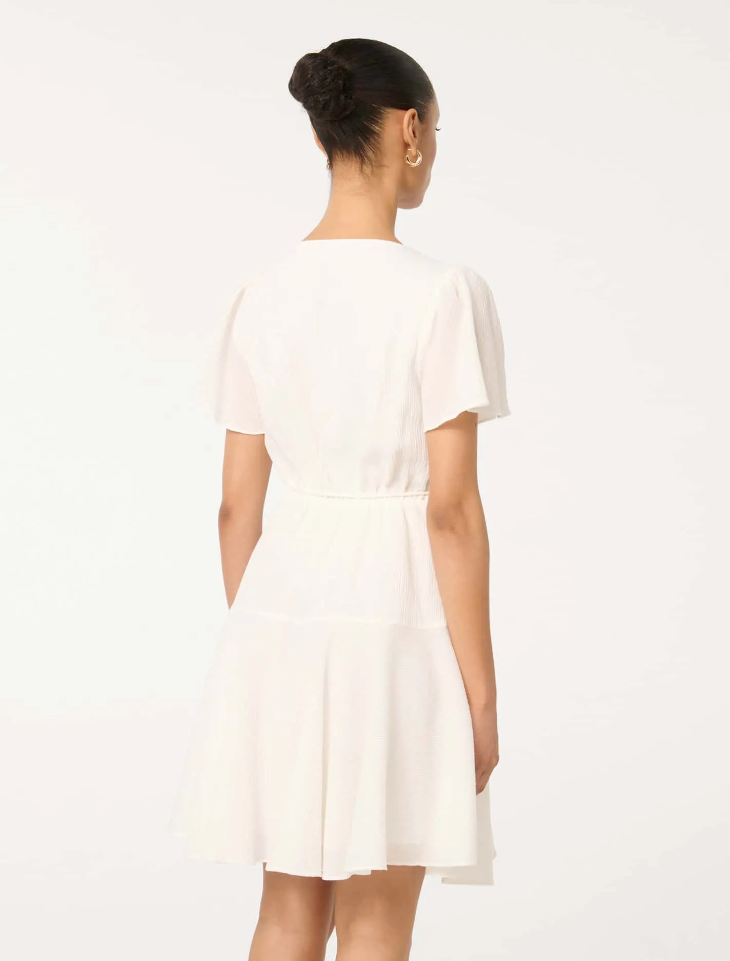 Chrissie Petite Flutter Sleeve Mini Dress