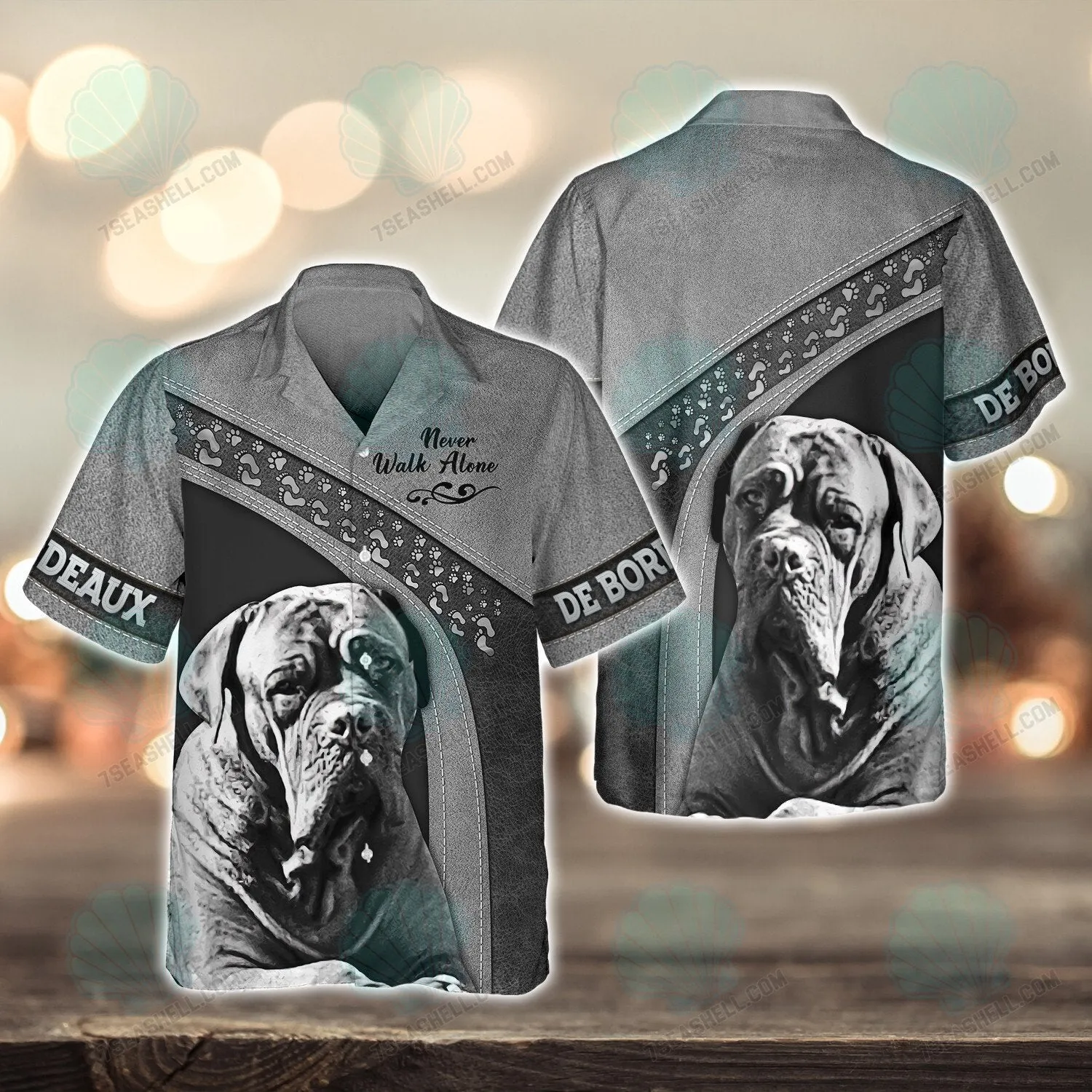 De Bordeaux Black Never Walk Alone 3D Full Print Shirts, Christmas Dog Memorial Gifts for loss of Dog