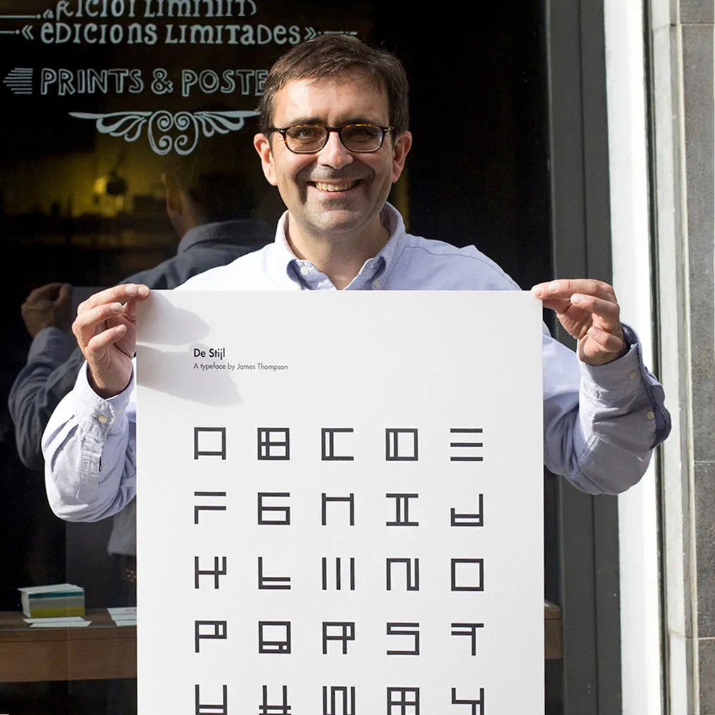 De Stijl A-to-Z Typography Poster