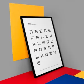 De Stijl A-to-Z Typography Poster