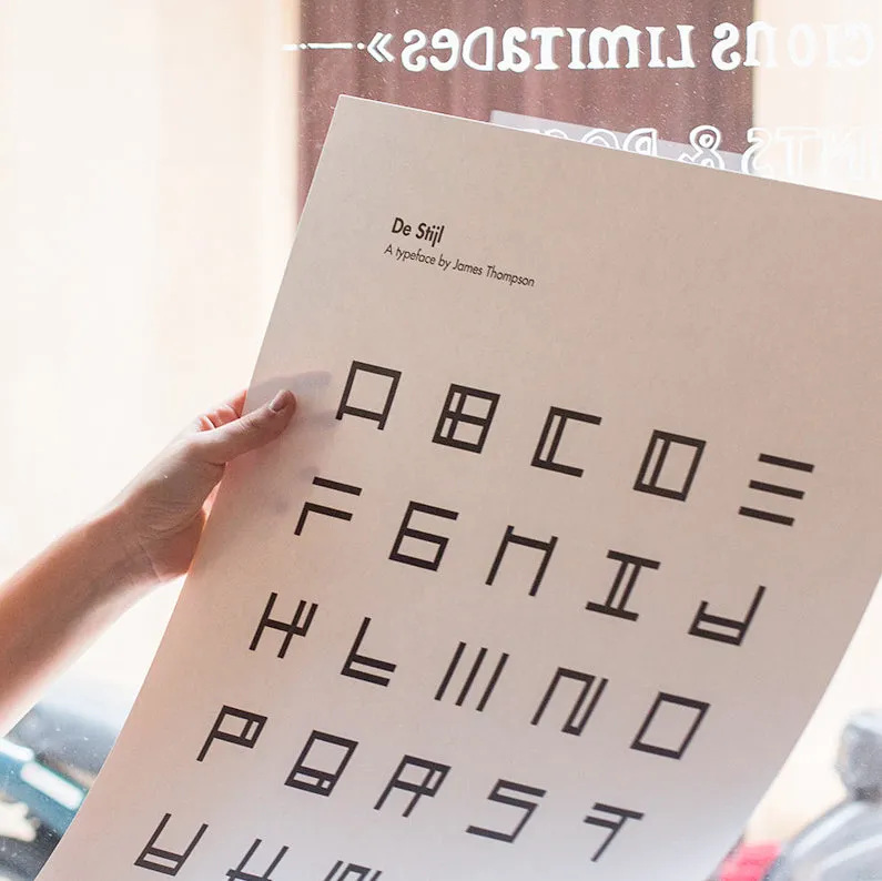 De Stijl A-to-Z Typography Poster