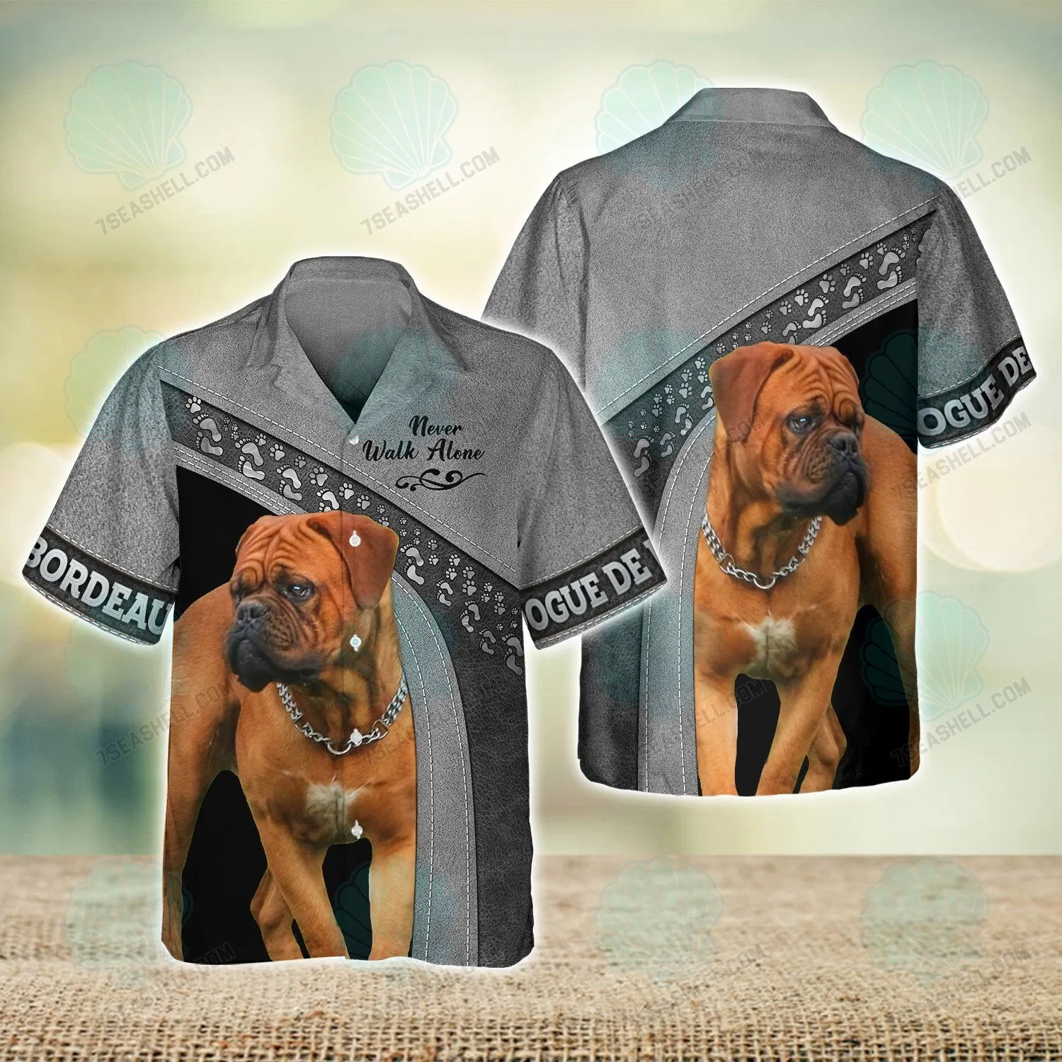 Dogue de Bordeaux Love Never Walk Alone 3D Full Print Shirts, Christmas Dog Memorial Gifts for loss of Dog