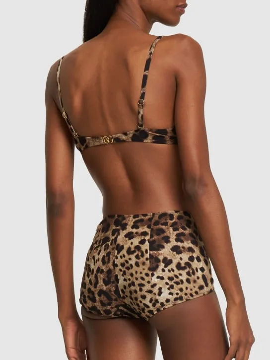 Dolce&amp;Gabbana   Leopart print jersey bikini bottoms 