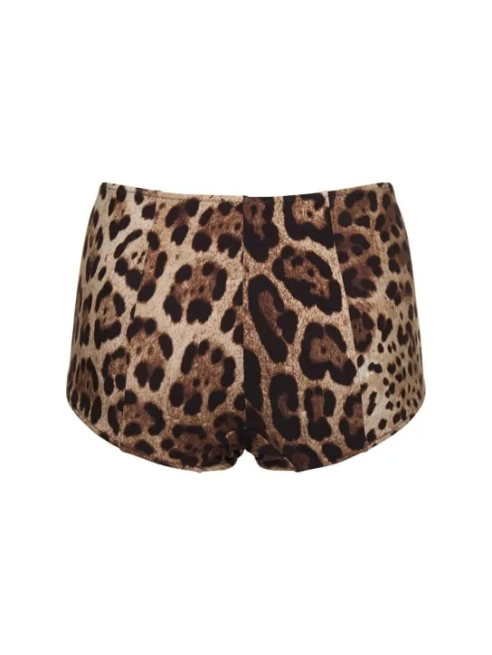 Dolce&amp;Gabbana   Leopart print jersey bikini bottoms 
