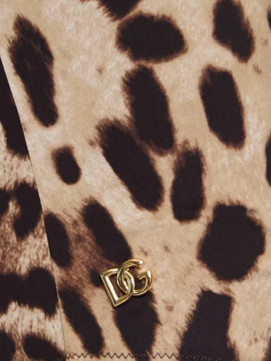 Dolce&amp;Gabbana   Leopart print jersey bikini bottoms 