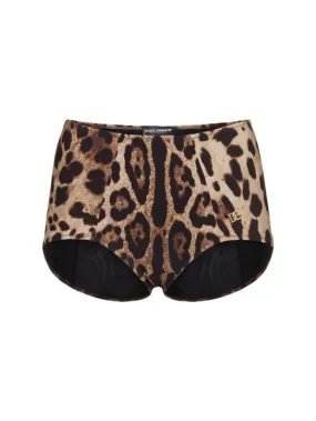 Dolce&amp;Gabbana   Leopart print jersey bikini bottoms 
