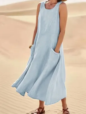 Eden - Pocket Front Solid Dress