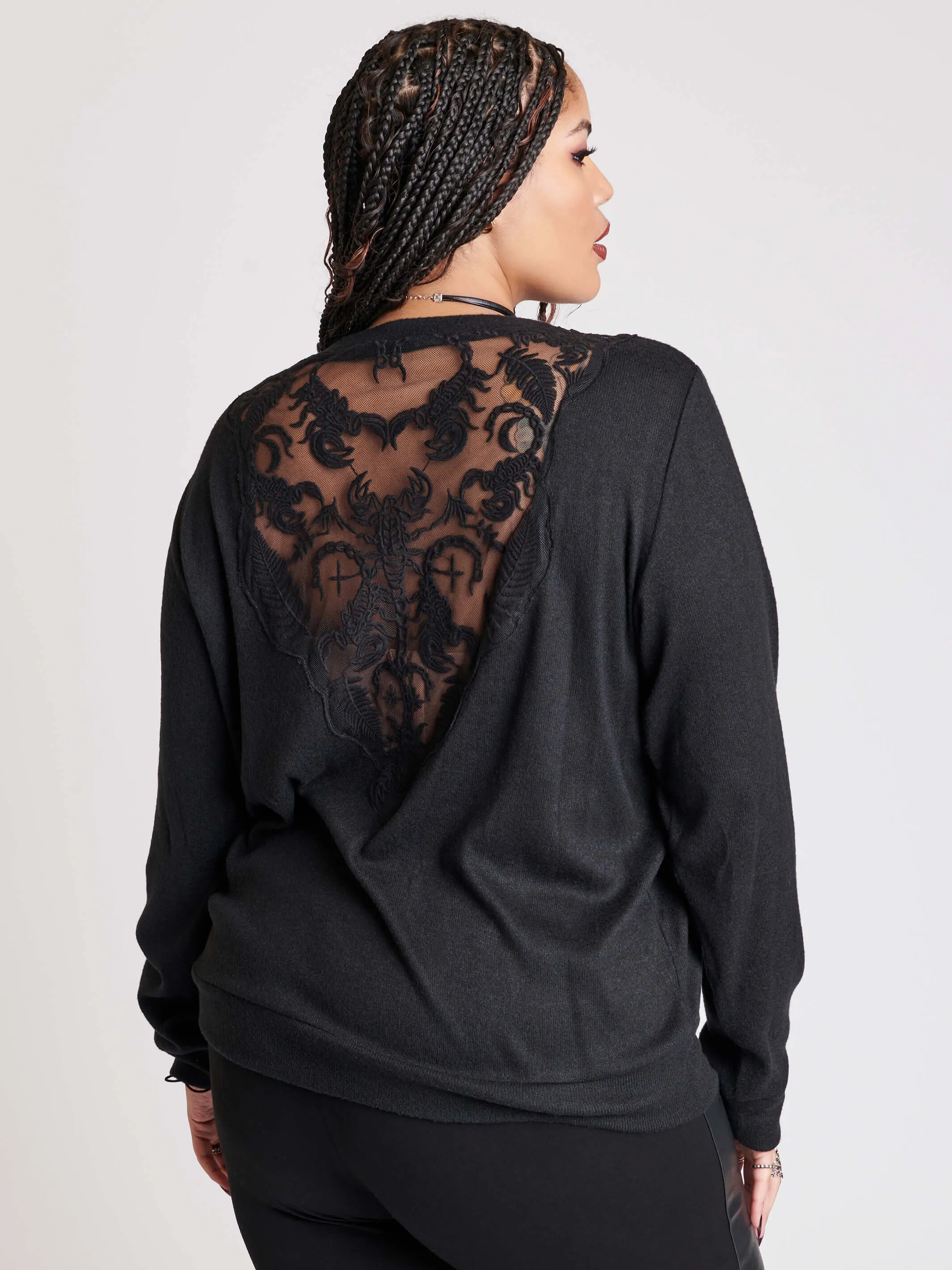 Embroidered Scorpion Sweater