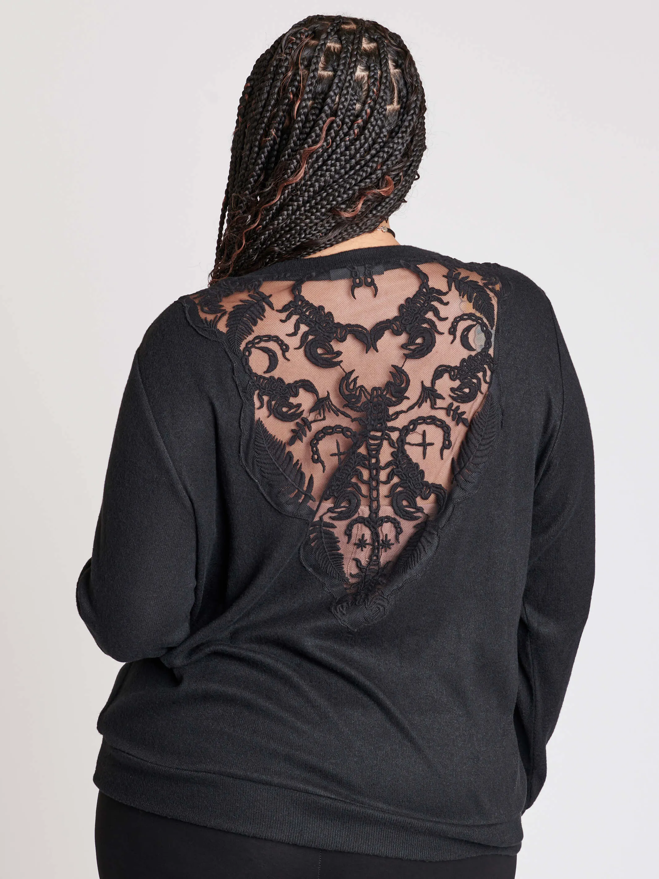 Embroidered Scorpion Sweater