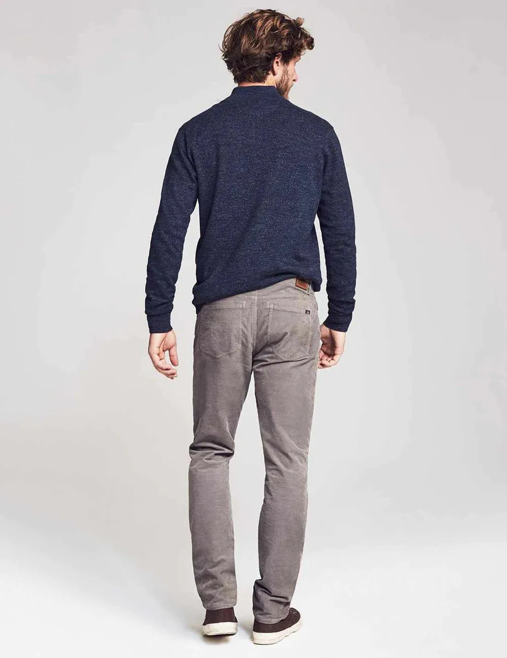 Faherty Mens Stretch Corduroy 5-Pocket Pant - Rugged Grey
