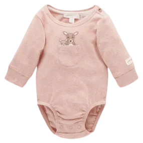 Family Peekaboo Bodysuit - Blush Melange