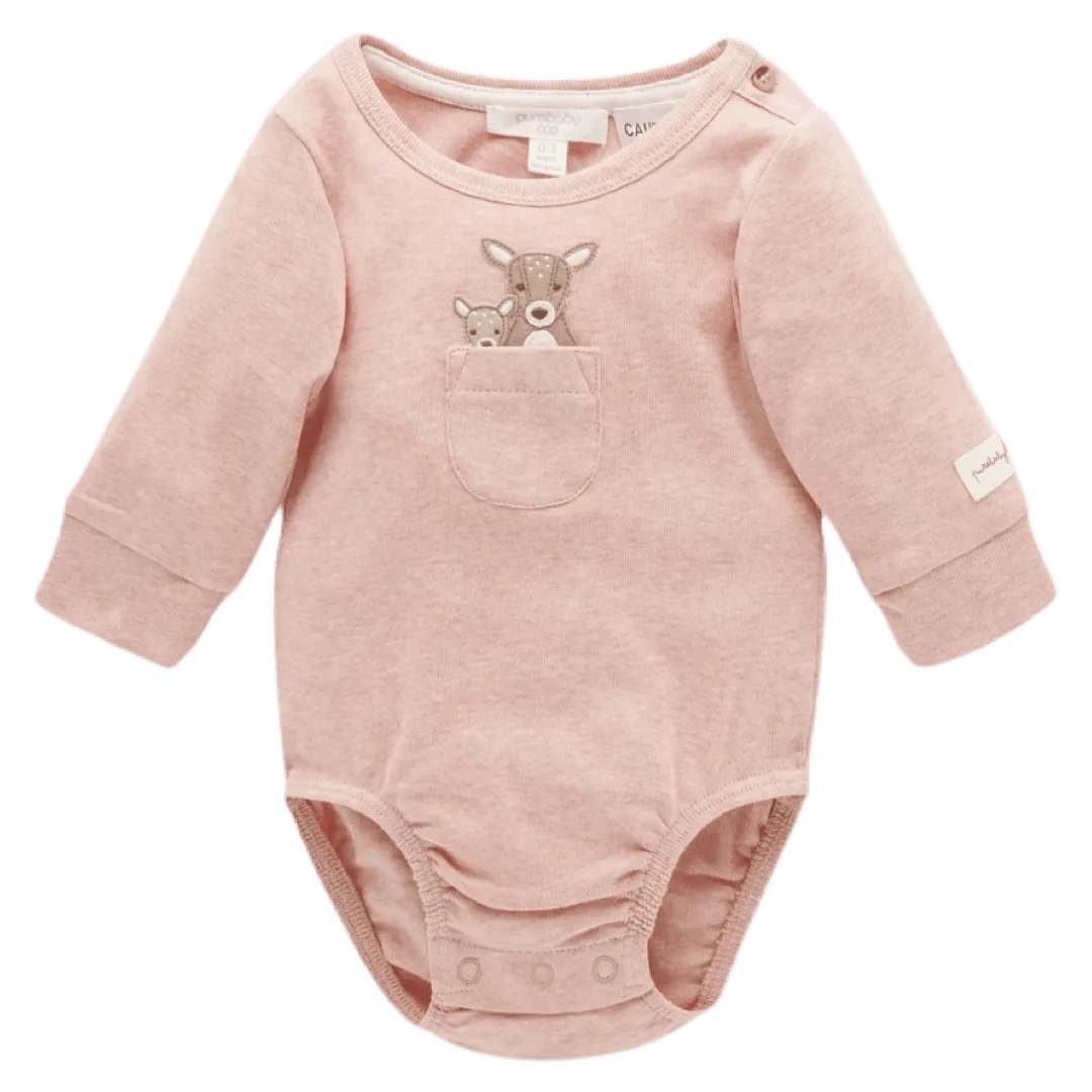 Family Peekaboo Bodysuit - Blush Melange