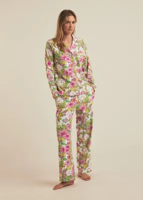 FAVORITE DAUGHTER X ROLLER RABBIT LONG SLEEVE POLO PAJAMAS