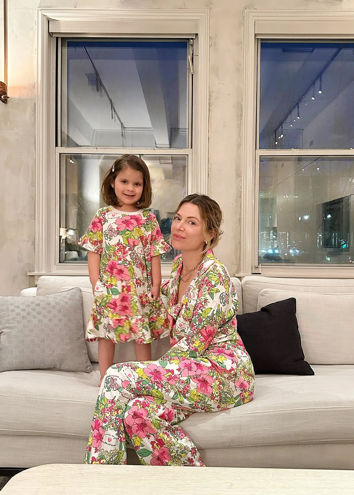 FAVORITE DAUGHTER X ROLLER RABBIT LONG SLEEVE POLO PAJAMAS