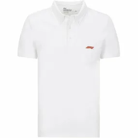 Formula 1 Tech Collection F1 Men's Small Logo Jersey Polo - Black/White