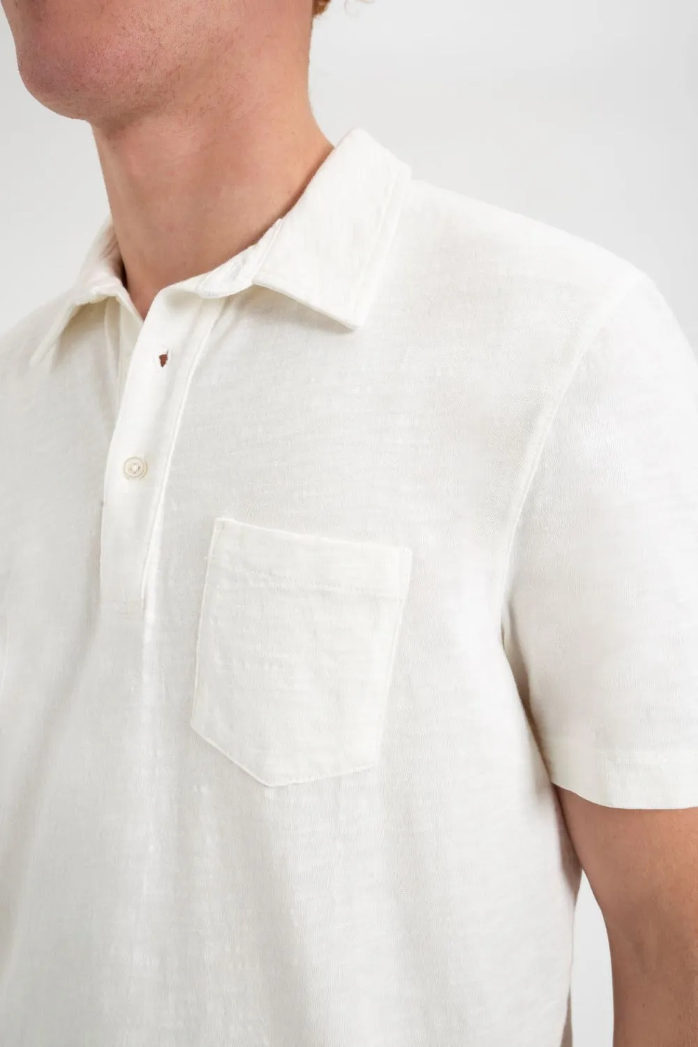 Garment Dye Beatnik Polo - White