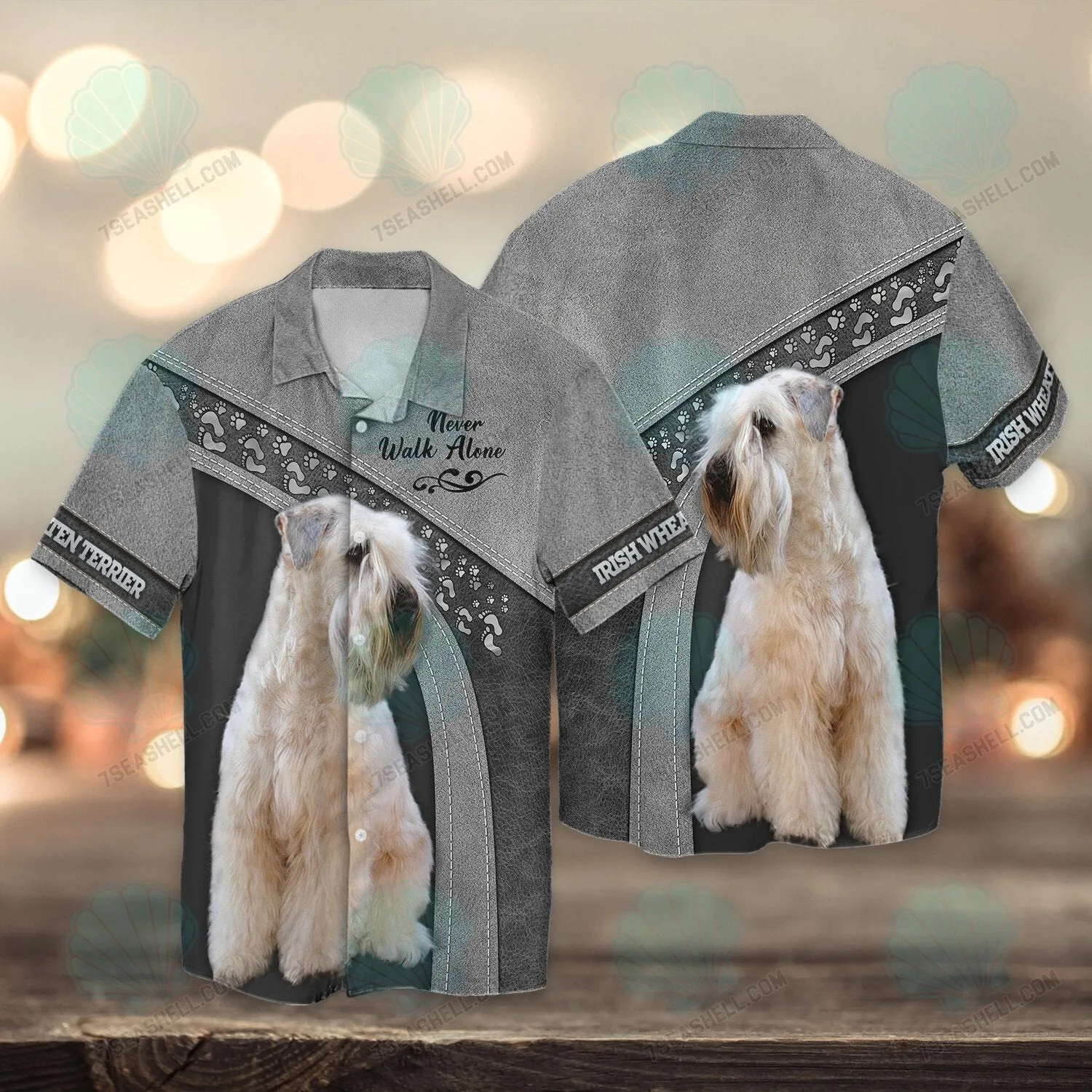 Irish Wheaten terrier Love Never Walk Alone 3D Full Print Shirts, Christmas Dog Memorial Gifts for loss of Dog