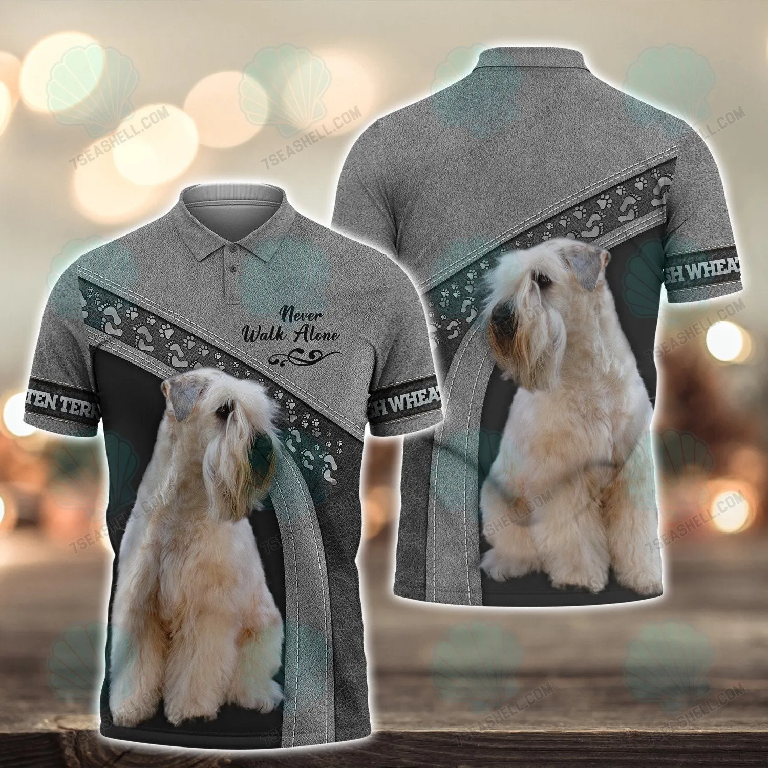 Irish Wheaten terrier Love Never Walk Alone 3D Full Print Shirts, Christmas Dog Memorial Gifts for loss of Dog
