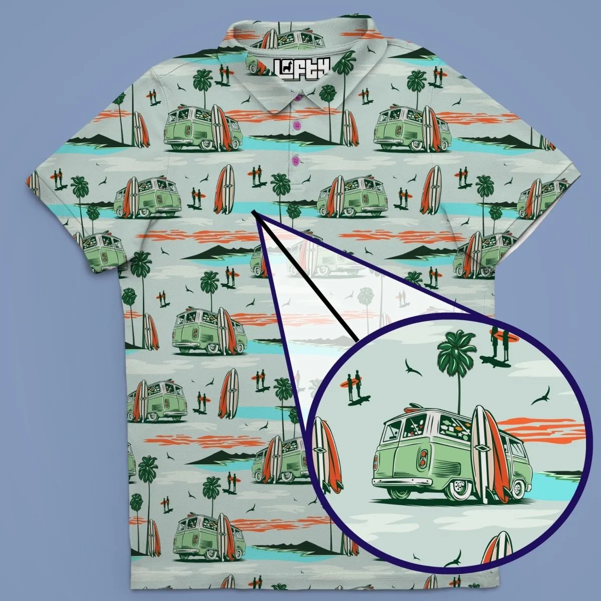 It's Bussin' | Cool Coastal Beach Golf Polo for Men