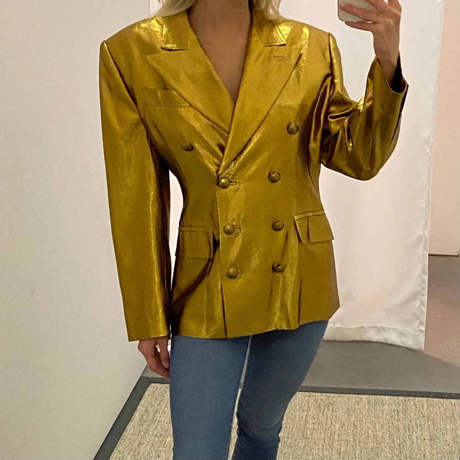 Jean Paul Gaultier Gold Lamé Blazer