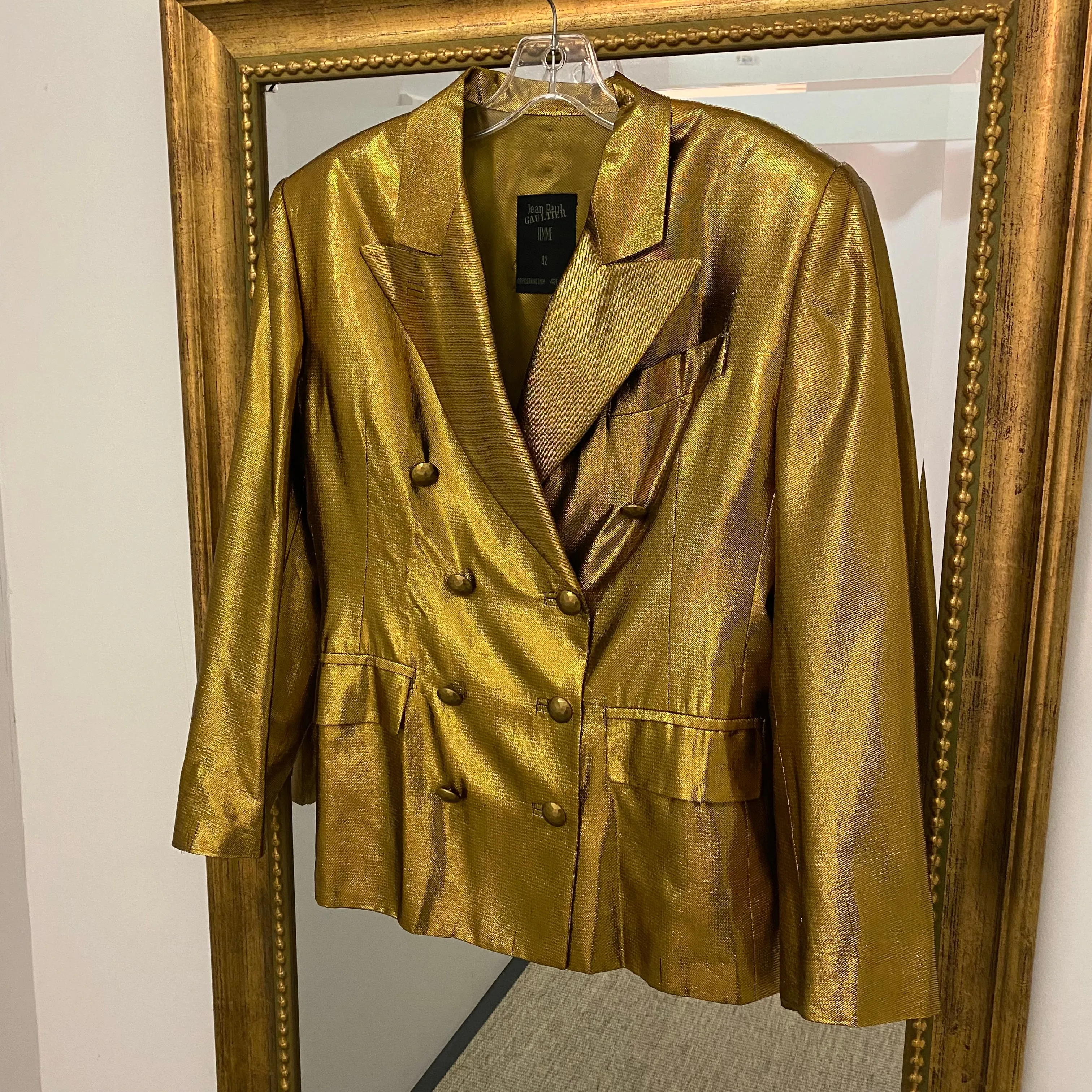 Jean Paul Gaultier Gold Lamé Blazer
