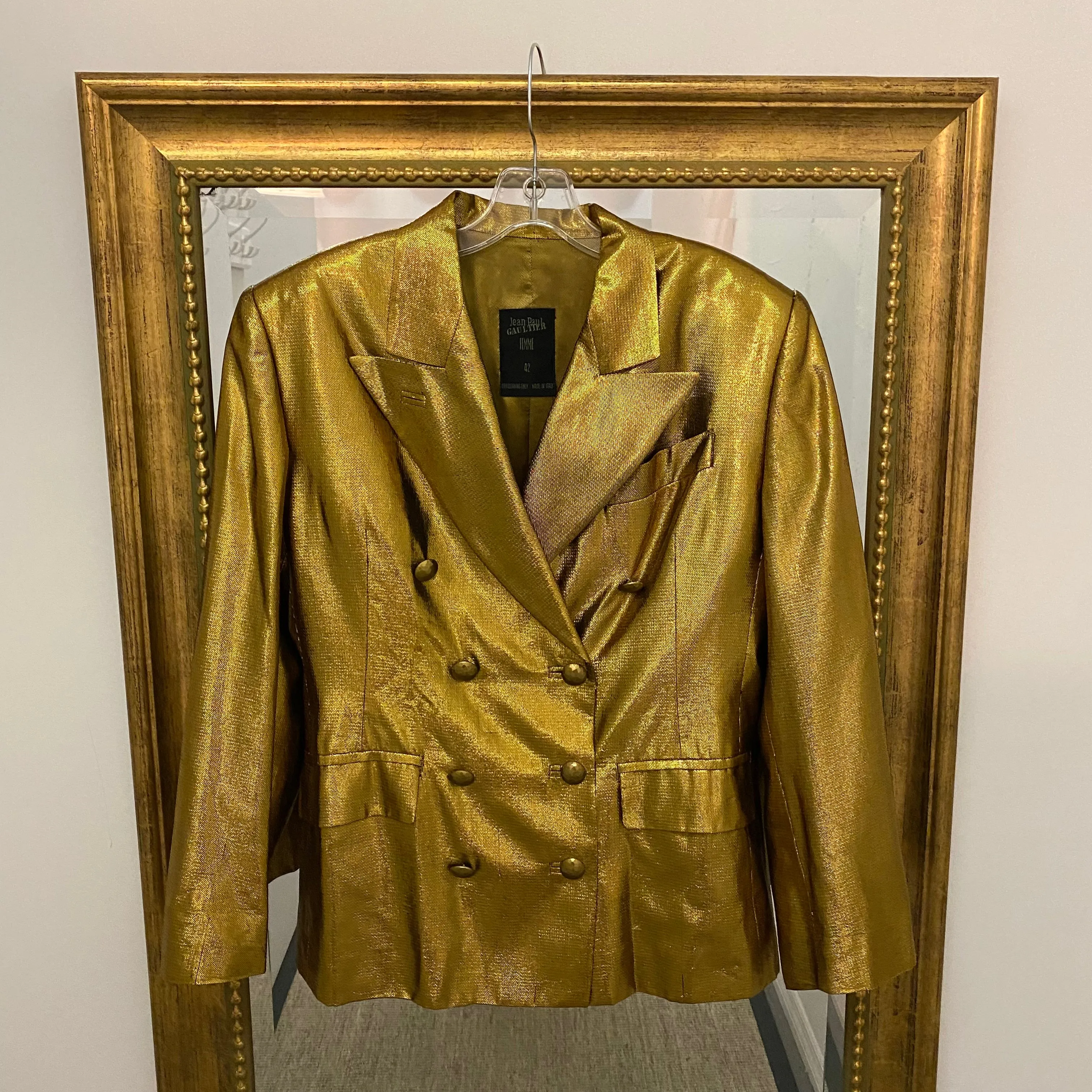Jean Paul Gaultier Gold Lamé Blazer