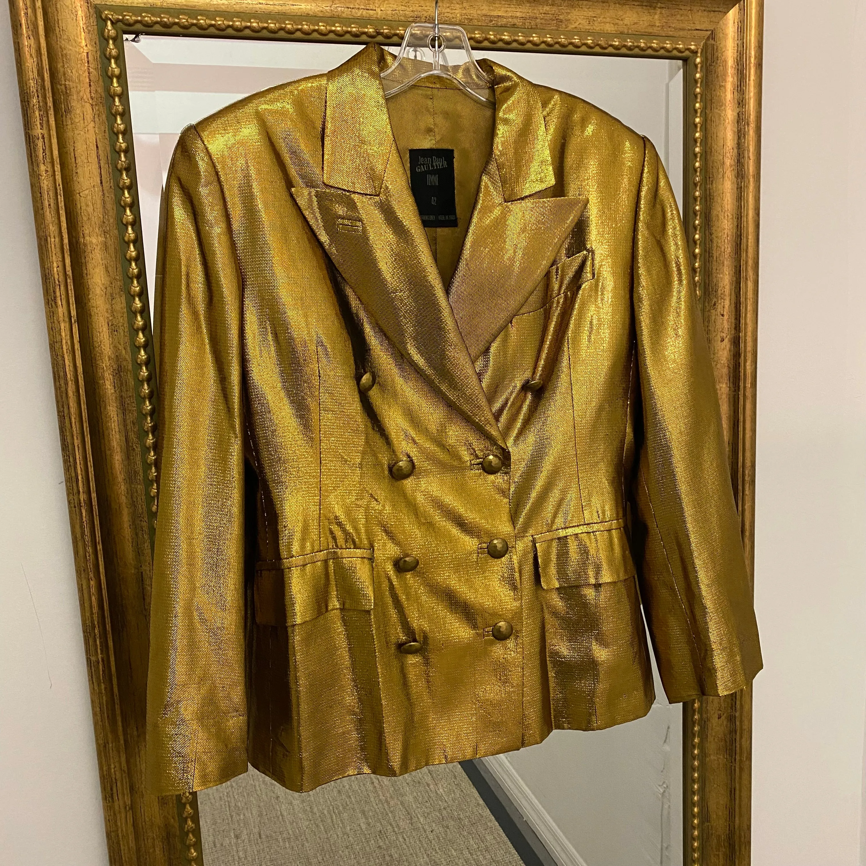 Jean Paul Gaultier Gold Lamé Blazer