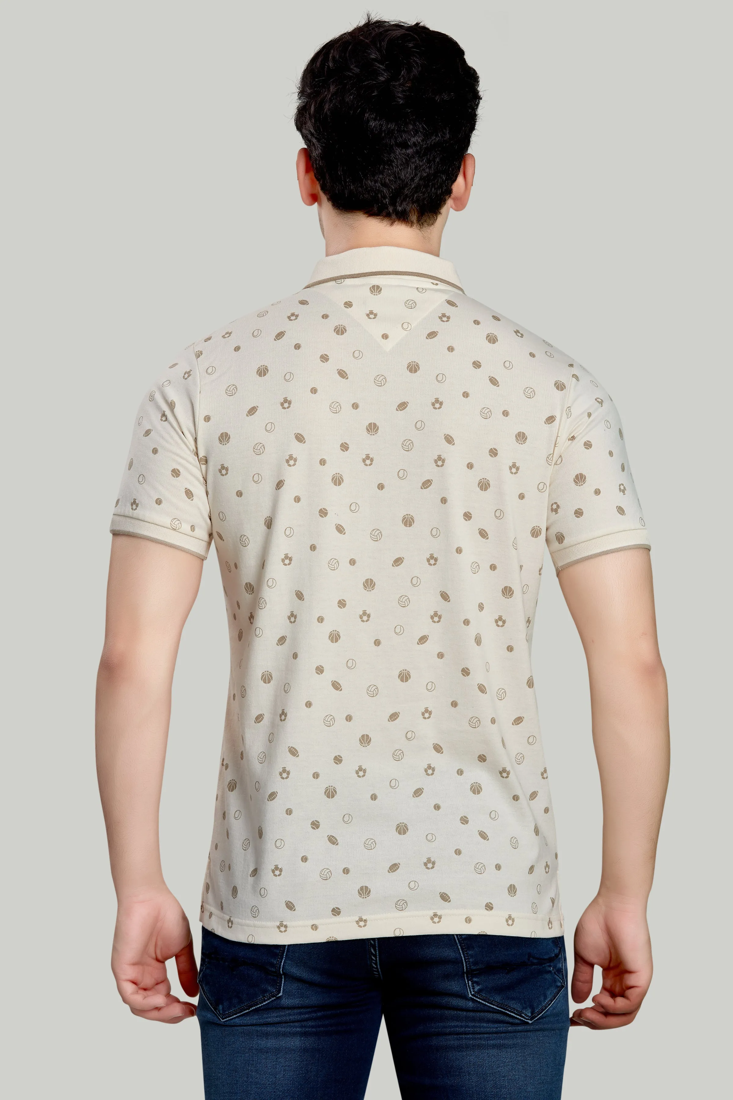 Jersey Ball Print Polo