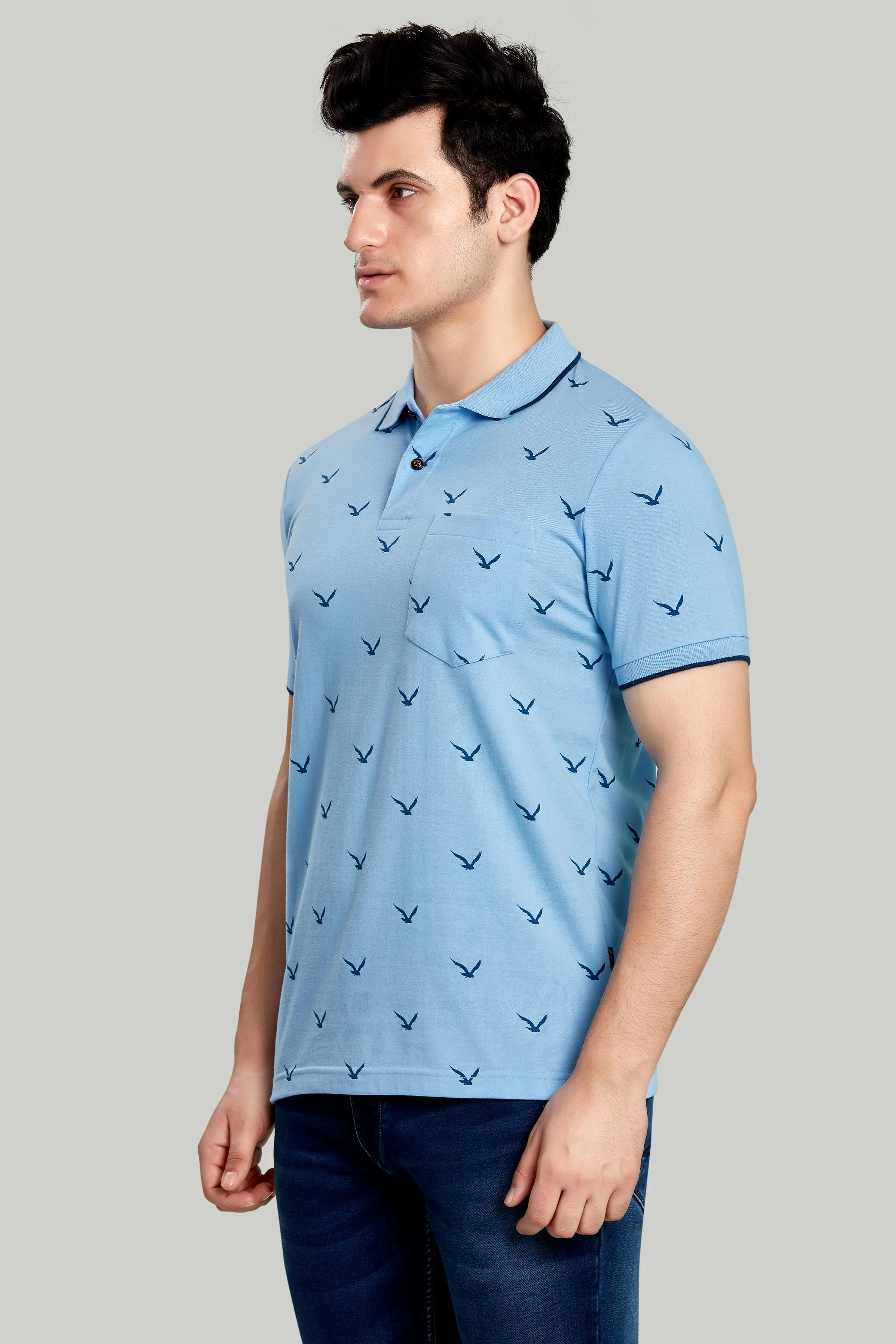 Jersey Bird Print Polo