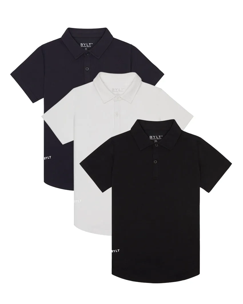 Kid's Drop-Cut: LUX Polo - Custom 3 Pack