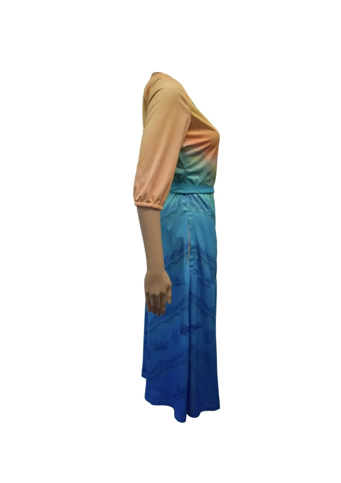 Ladies Sun Safe Outdoor Wrap Dress - Sea Breeze - Made of Recycled fabric